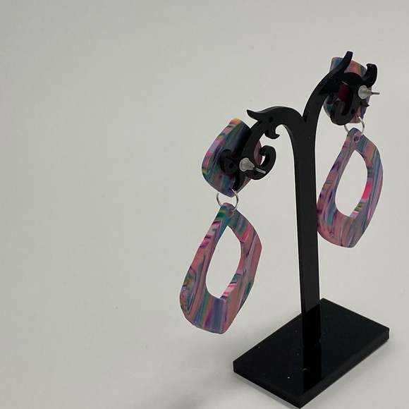 Unique Handmade Polymer Clay Stud Earrings - Picture 11 of 14